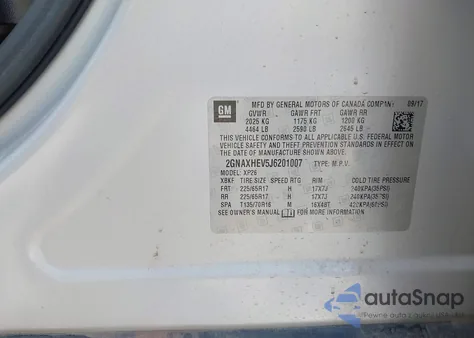 2018 Chevrolet Equinox Ls from USA, damaged, VIN 2GNAXHEV5J6201007